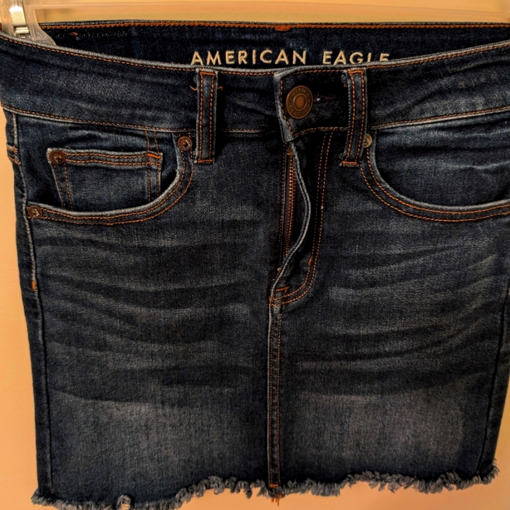 American Eagle high-rise Jean Skirt